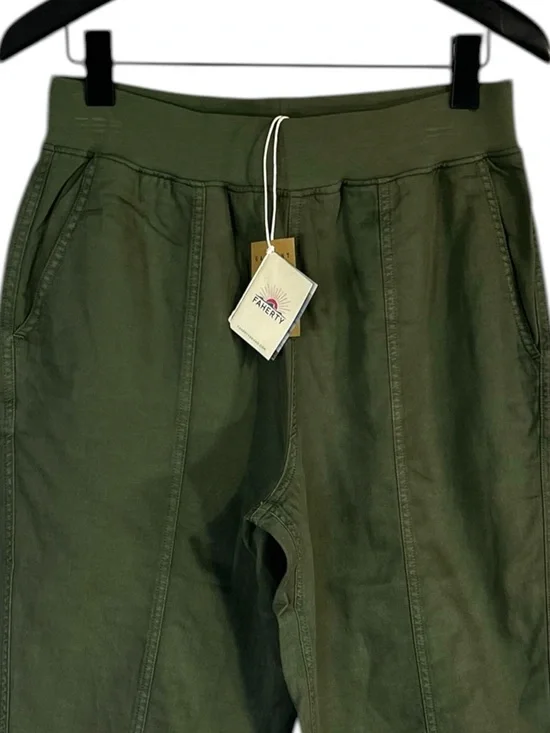 NWT Faherty Arlie Linen-Blend Straight Pant size Small in Thyme Green - Picture 6 of 9